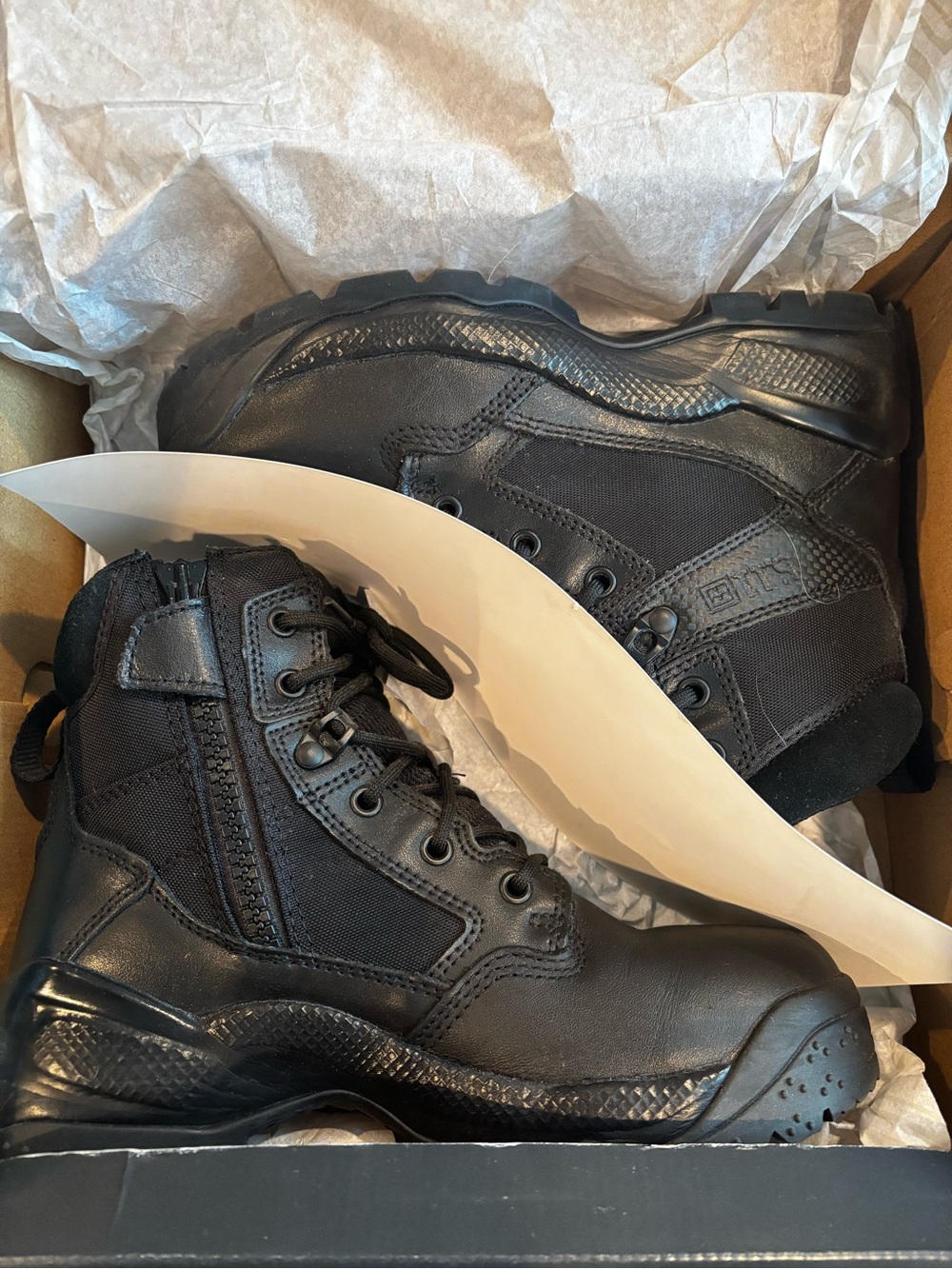 5.11 Tactical Black Lace-Up Side-Zip Duty Boots
